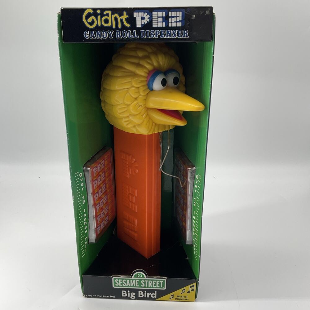 Brand New Sesame Street BIG BIRD Giant Musical 12" Pez Dispenser 2004